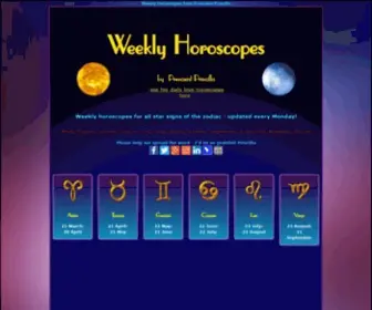 Weekly-Horoscope.co.uk(Weekly Horoscope from Prescient Priscilla) Screenshot