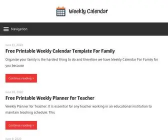 Weeklycalendar.net(Weekly Calendar) Screenshot