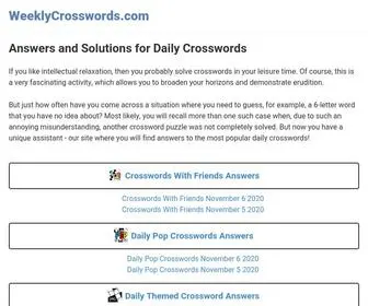 Weeklycrosswords.com(Answers For Daily Crosswords) Screenshot