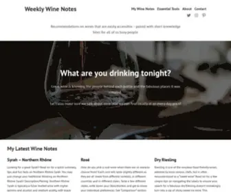 Weeklywinenotes.com(Recommendations on wines that are easily accessible) Screenshot