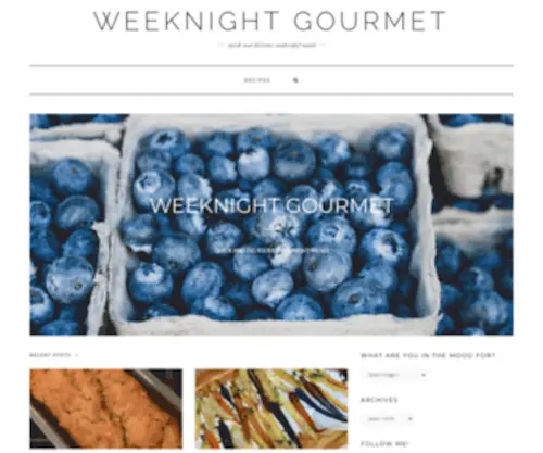 Weeknightgourmet.com(Quick and delicious weeknight meals) Screenshot