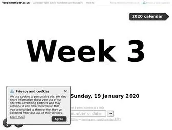 Weeknumber.co.uk(Week no) Screenshot