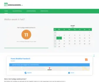 Weeknummers.com(Weeknummers. Wat) Screenshot