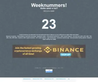 Weeknummers.nl(Weeknummers 2021) Screenshot
