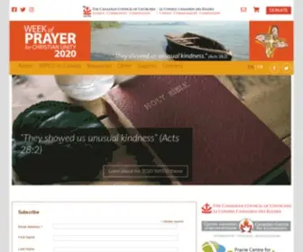 Weekofprayer.ca(Week of Prayer for Christian Unity 2020) Screenshot