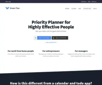 Weekplan.net(Priority Planner for Highly Effective People) Screenshot