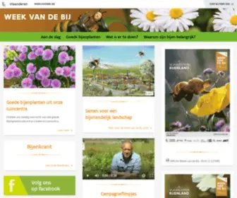 Weekvandebij.be(Startpagina van de week van de bij) Screenshot