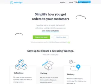 Weengs.co.uk(Weengs is the easiest way to ship anything. The mobile app) Screenshot