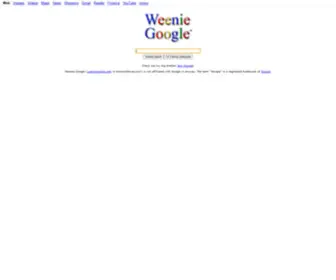 Weeniegoogle.com(Weenie Google) Screenshot