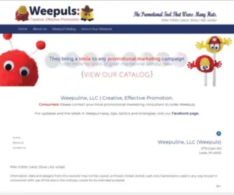 Weepuls.com(Personalized fuzzy plush with advertising message) Screenshot