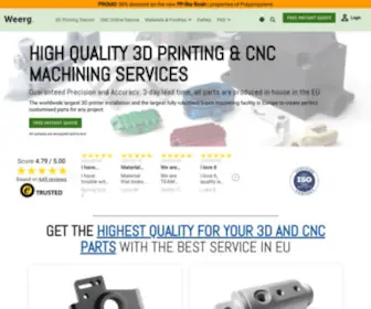 Weerg.com(High Quality 3D Printing & CNC Machining Services) Screenshot