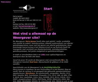 Weergever.nl(Audio en licht produkties mogelijk gemaakt door de Weergever) Screenshot