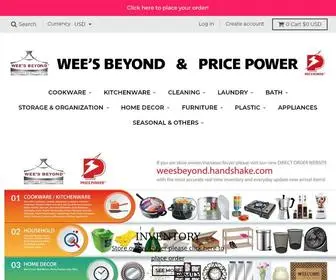 Weesbeyondwholesale.com(WEE'S BEYOND WHOLESALE) Screenshot