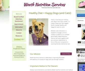 Weethnutrition.com(Weeth Nutrition Services) Screenshot