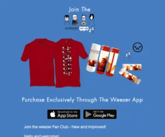 Weezerfanclub.app(Weezer Fan Club) Screenshot