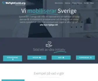 Wefightcovid.org(Tillsammans ska vi besegra Coronaviruset) Screenshot