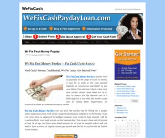 Wefixcashpaydayloan.com(Money Up to $1000) Screenshot