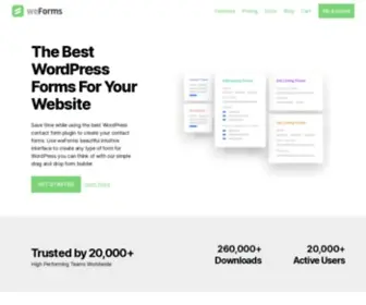 Weformspro.com(Better Contact Forms for your WordPress Website) Screenshot