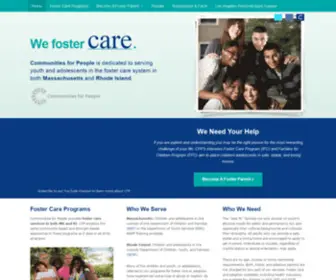 Wefostercare.org(We Foster Care RI MA Boston) Screenshot