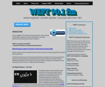 Weft.org(Community radio based in Champaign) Screenshot