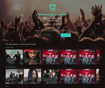 Wegow.org(Where music goes live) Screenshot