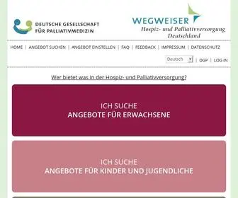 Wegweiser-Hospiz-PalliativMedizin.de(Wegweiser Hospiz) Screenshot