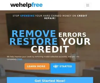 Wehelpfree.com(Free Credit Repair Now) Screenshot