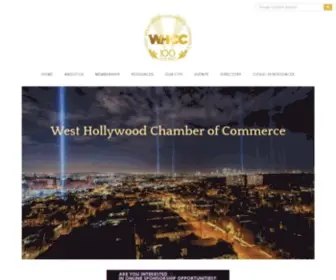 Wehochamber.com(West Hollywood Chamber of Commerce) Screenshot