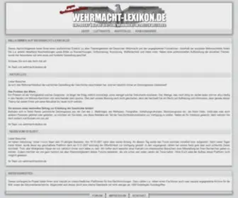 Wehrmacht-Lexikon.de(Die Website ist im Aufbau) Screenshot