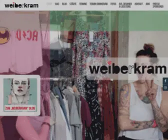 Weiberkram.org(Der Mädelsflohmarkt für Trödelfans und Modeverrückte) Screenshot