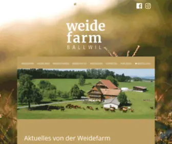 Weidefarm.ch(Direktvermarktung von Fleisch aus Weidehaltung) Screenshot