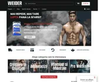 Weider.ro(Cumpara suplimente nutritive si proteine Weider direct de la importator. Gama variata de produse) Screenshot