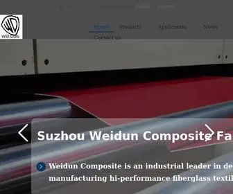 Weiduncomposite.com(Silicone coated glass cloth) Screenshot