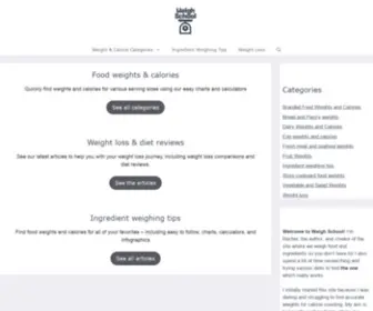 Weighschool.com(Weight & Calorie Categories) Screenshot