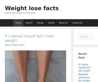 Weightlosefacts.com(Weight lose facts) Screenshot