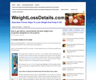 Weightlossdetails.com(Describes proven ways to lose weight and keep it off) Screenshot