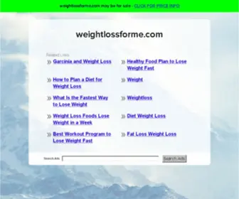 Weightlossforme.com(Forsale Lander) Screenshot