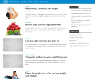 Weightlosshelpandtips.net(Weight Loss Help and Tips) Screenshot