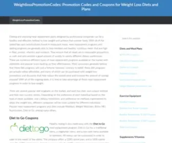 Weightlosspromotioncodes.com(WeightlossPromotionCodes) Screenshot