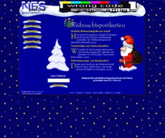 Weihnachtspostkarten.de(Virtuelle Weihnachts) Screenshot