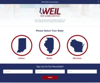 Weil4Feet.com(Award-Winning Podiatrists in IL, IN, MI & WI) Screenshot