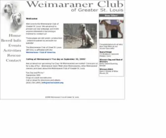 Weimclubstl.org(Weimaraner Club of Greater St) Screenshot