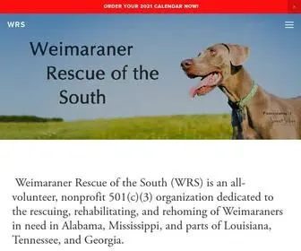 Weimrescue.com(WRS Weimaraner Rescue of the South) Screenshot