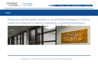 Weinberg-Gonser.com(Los Angeles Business Attorneys) Screenshot