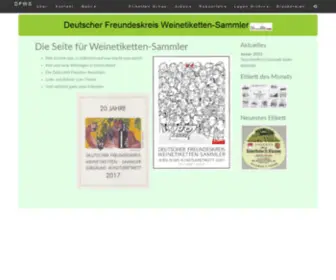 Weinetikettensammler.de(DFWS Start) Screenshot