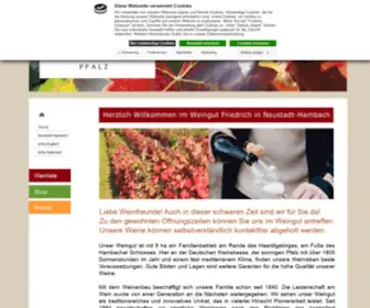 Weingut-Friedrich.de(Wein aus der Pfalz mit Online Shop) Screenshot