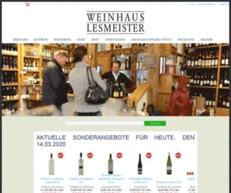 Weinhaus-Lesmeister.de(Weinhaus Lesmeister) Screenshot