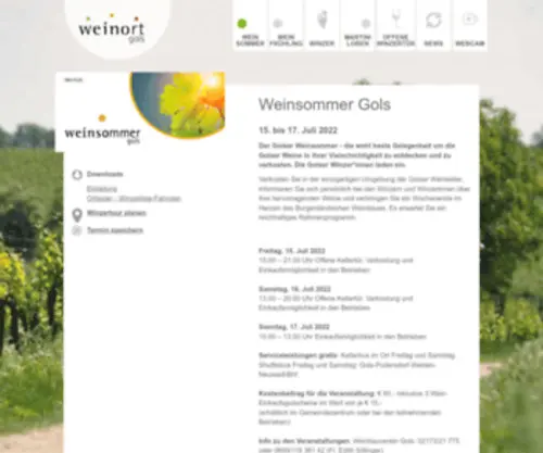 Weinort-Gols.at(Weinort Gols) Screenshot