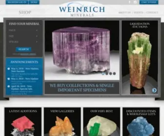 Weinrichmineralsinc.com(Buy fine minerals and crystals at Weinrich Minerals. Our inventory) Screenshot