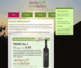 Weintreff-Neuekelter.de(Home Weintreff Neue Kelter) Screenshot